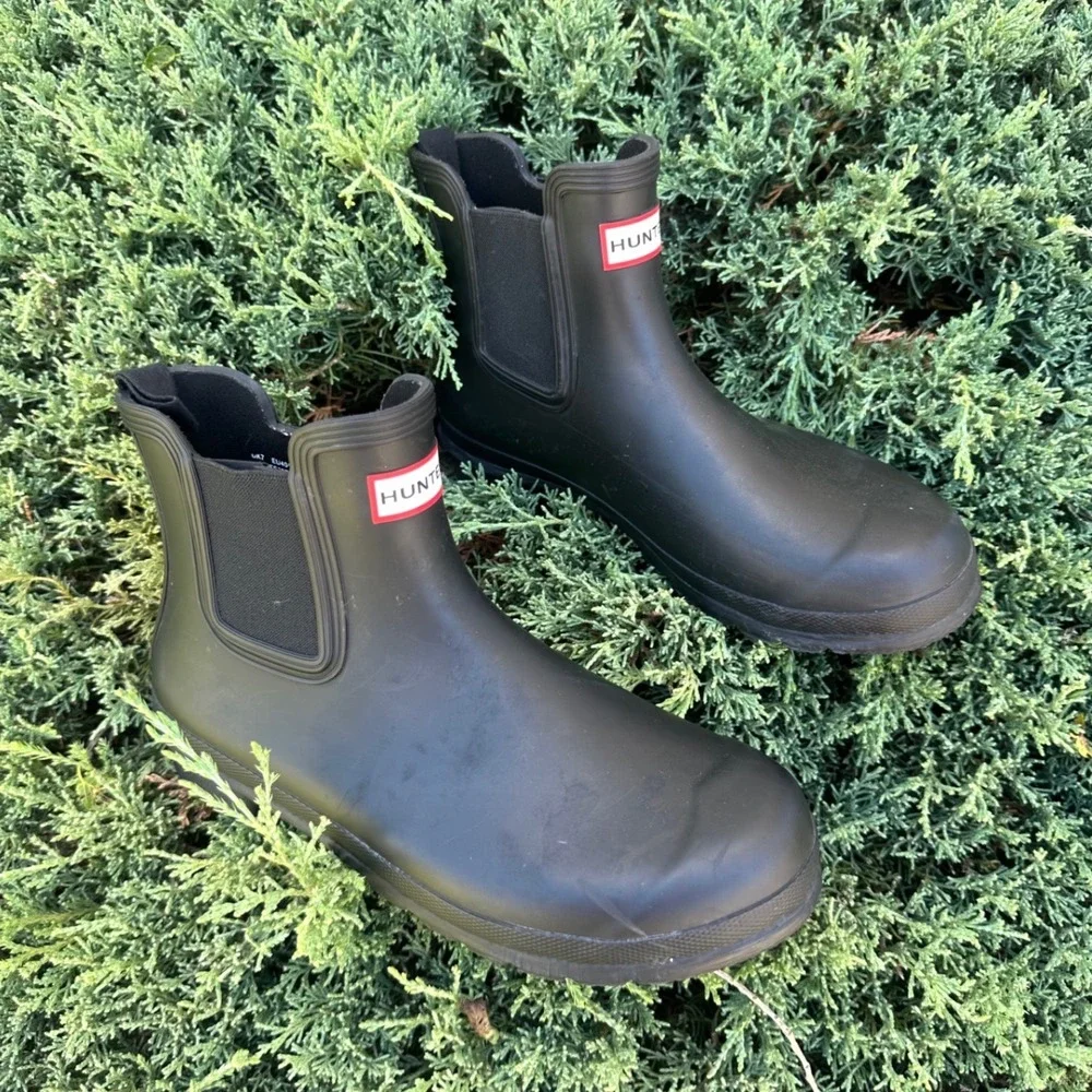 Hunter Women's Original Chelsea Rubber Rain Boots US Size 9 Matte Black
